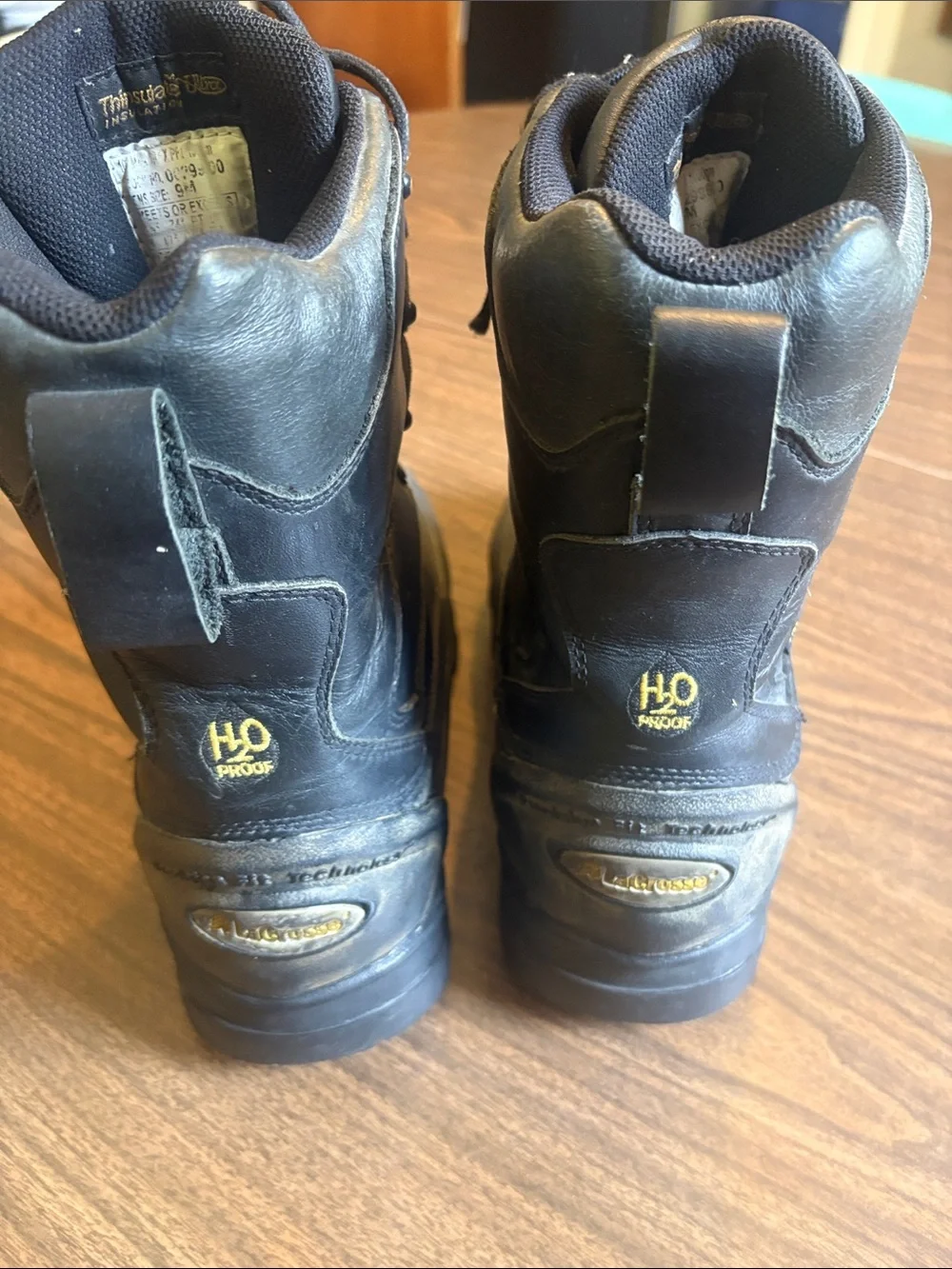 Lacrosse Size 9 Steel Toe Midsole Black Heavy Duty Lace Up Work Boots